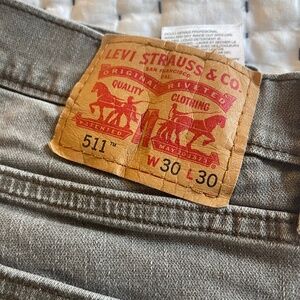 Grey Levi's 511™ SLIM FIT MEN'S JEANS 30x30